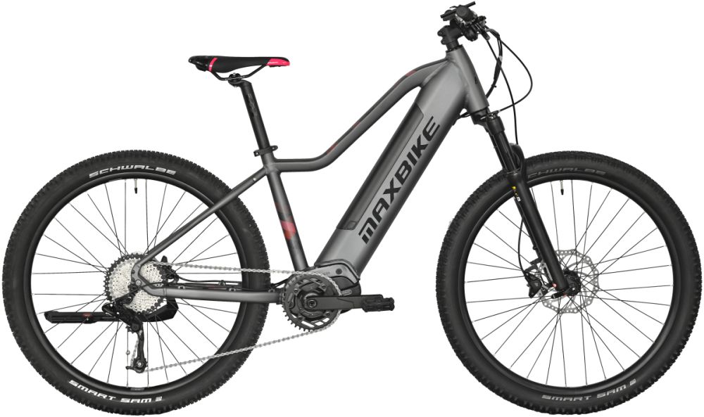 MAXBIKE FREYA 2.0 šedá M 16.5" šedá+růžová)